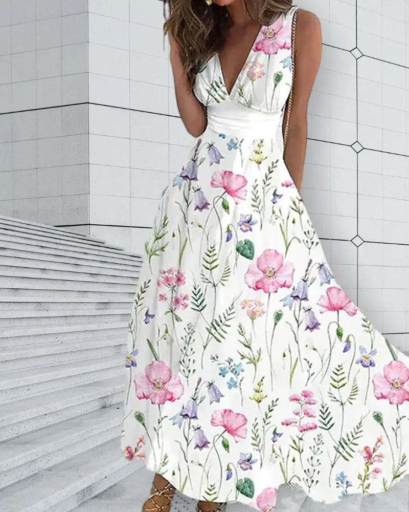 Floral Elegant Party Long Dress