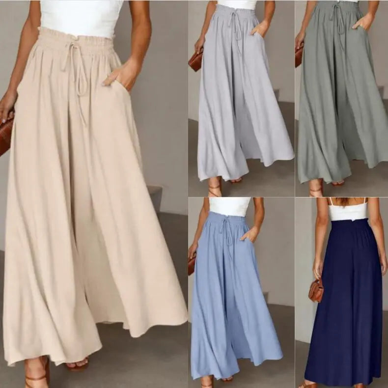 Women's Wide-Leg High-Waist Dress Pants