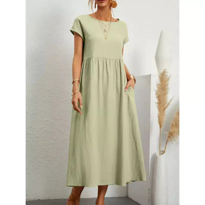 Fernanda Long Linen Dress