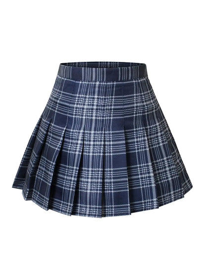 Girl High Waisted Pleated Tennis Skirt A-Line Skirts with Lining