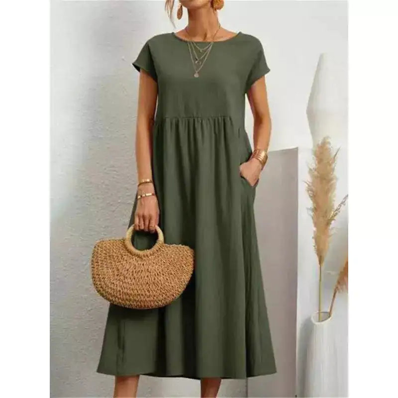 Fernanda Long Linen Dress