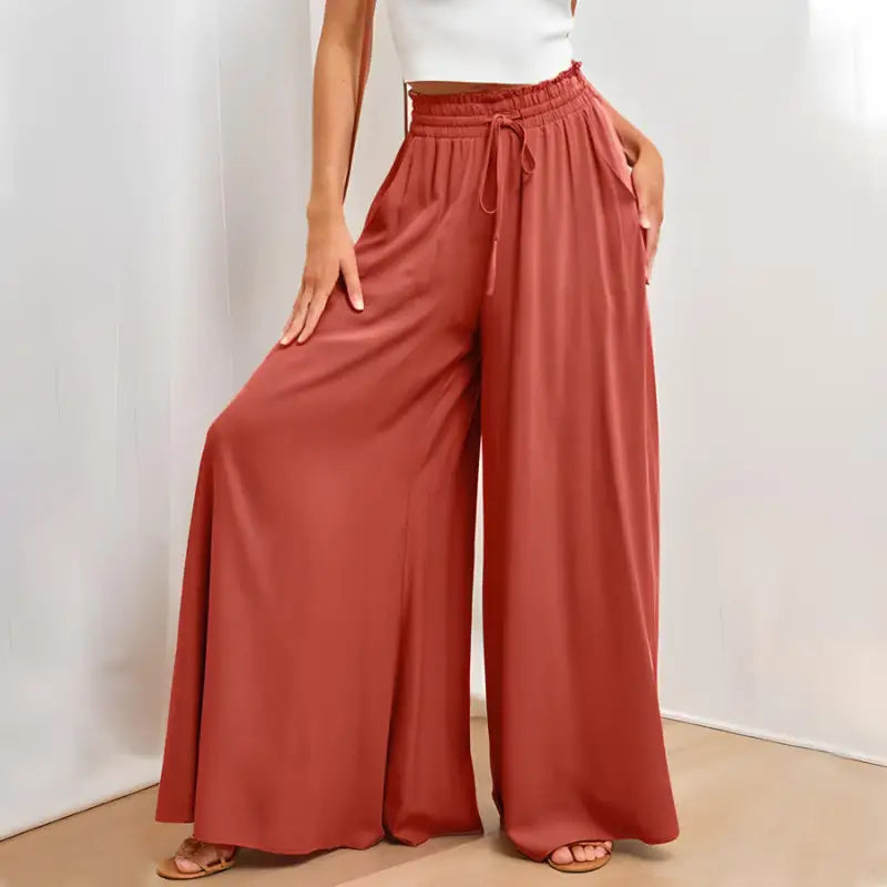 Women's Wide-Leg High-Waist Dress Pants